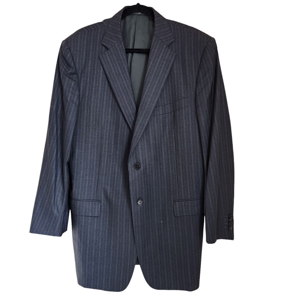 Ermenegildo Zegna 15 Milmil‎ 15 Gray Dual Vent Sport Coat Blazer US 46L EU 56L
